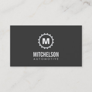 Automotive Gear Initial 2 Auto Repair, Mechanic Business Card