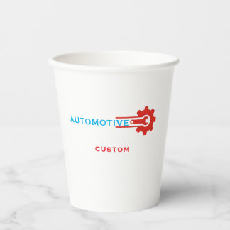 Automotive Gear Logo Paper Cups