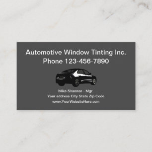 Automotive Glass Repair And Tinting Business Card