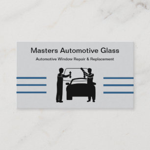 Automotive Glass Repair Replacement Business Cards