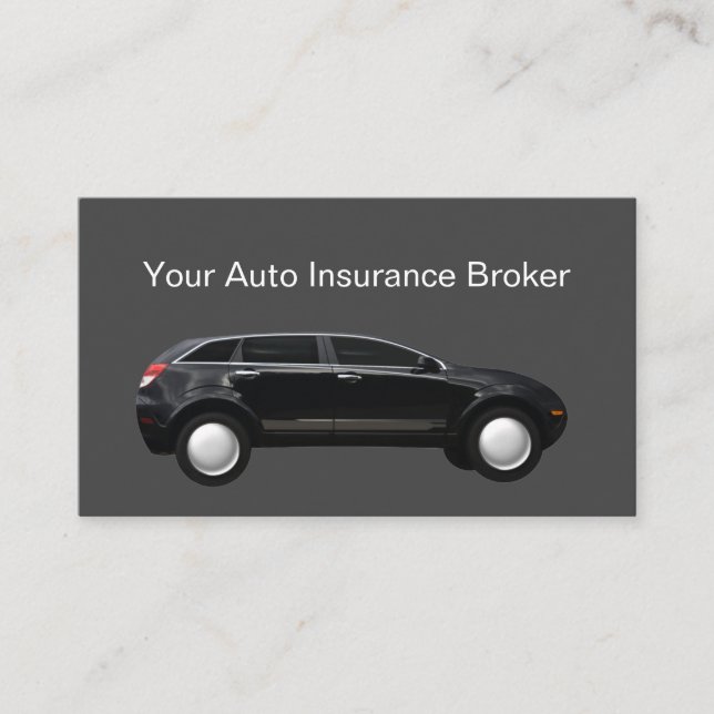 Automotive Insurance Broker Business Cards (Front)
