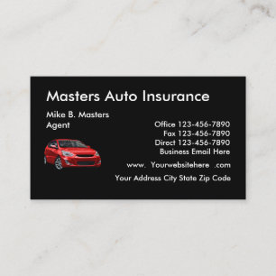 Automotive Insurance Modern Business Card