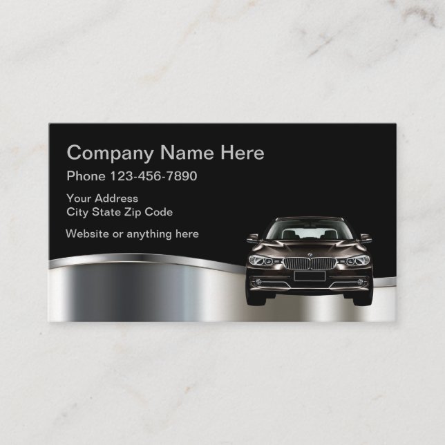Automotive Luxury Vehicle Business Card (Front)