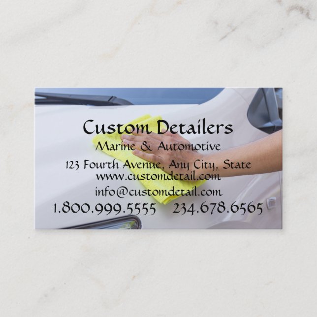 Automotive Marine Bright n Clean Detailers  Busine Business Card (Front)
