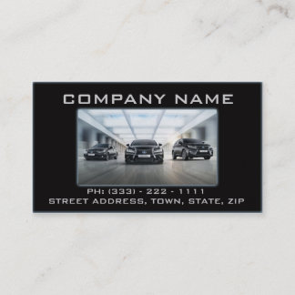 Automotive / Mechanic Black Garage Fast Modern Business Card