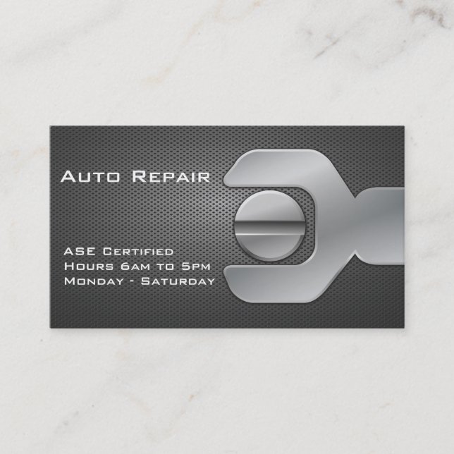 Automotive Mechanic Business Card (Front)