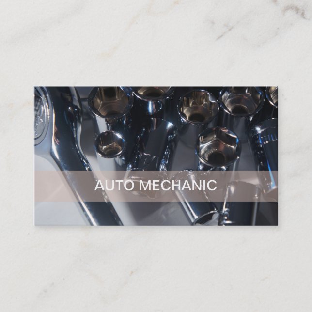 Automotive Mechanic Business Cards (Front)