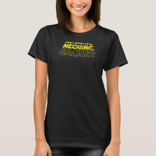 Automotive Mechanic Space Backside T-Shirt
