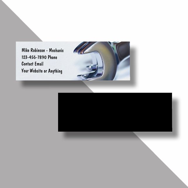 Automotive Mechanic Wrenches Design 4 Mini Business Card (Creator Uploaded)