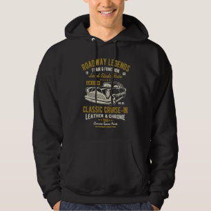 Automotive Nostalgia Classic Car Cruise in Distres Hoodie