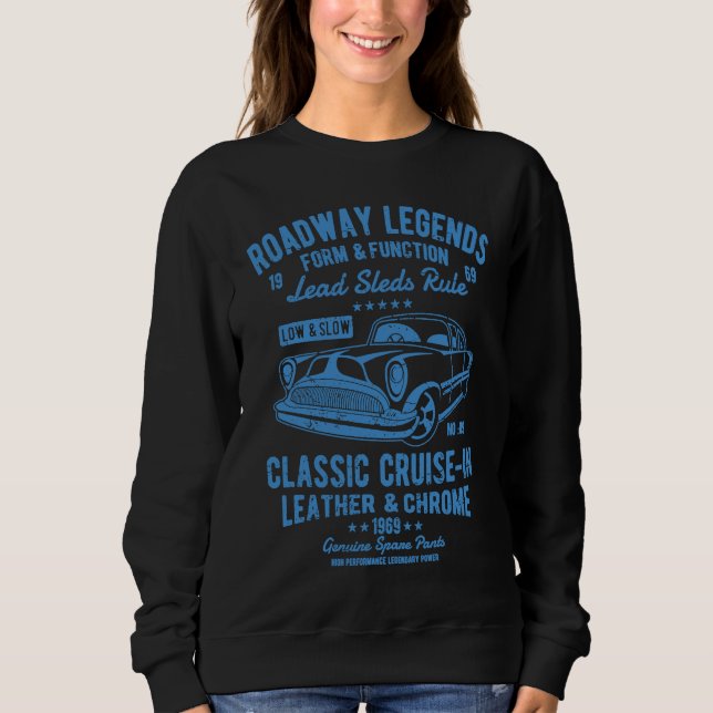 Automotive Nostalgia Classic Car Cruise in Distres Sweatshirt (Front)