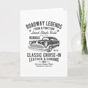Automotive Nostalgia Clic Car Cruise-in Distressed Card