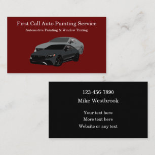Automotive Painting And Window Tint Business Card