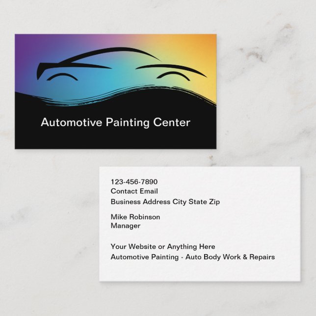 Automotive Painting & Collision Business Cards (Front/Back)