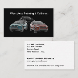 Automotive Painting & Collision Services Business Card