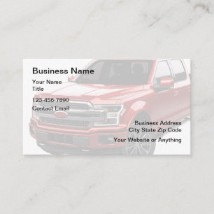 Automotive Pickup Truck Theme Business Cards