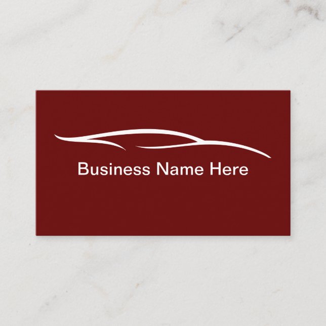 Automotive Professional Auto Body Repair Business Card (Front)