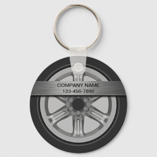 Automotive Promotional Keychains Tire Graphic