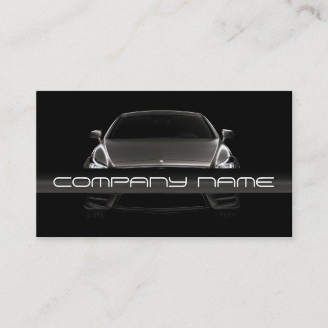 Automotive / Racing / Car Dark Black Fast Speed Business Card (Front)