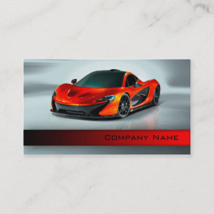 Automotive / Racing / Car Red Fast Speed Racer Business Card