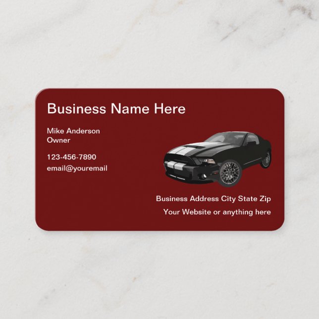 Automotive Repair Auto Body Collision Business Card (Front)
