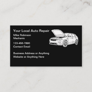 Automotive Repair Mechanic Business Cards 