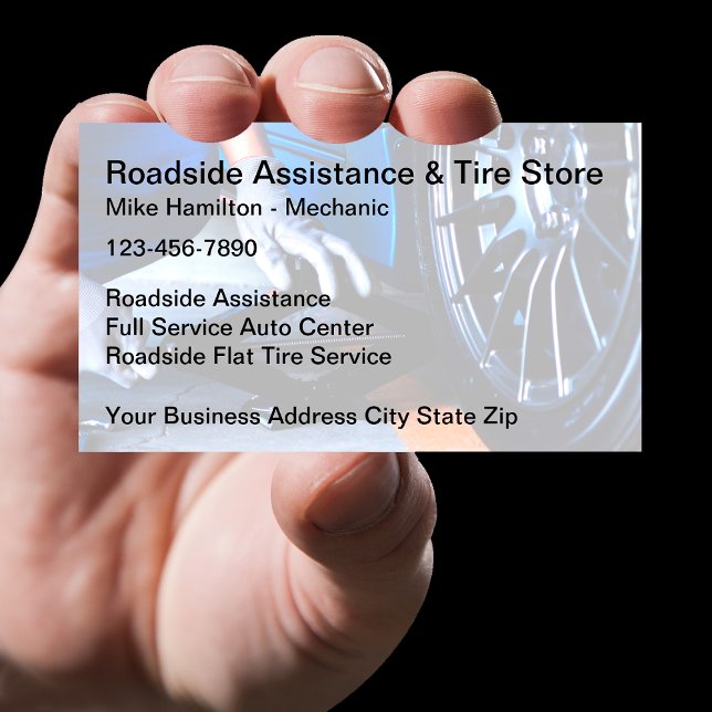 Automotive Roadside Assistance Business Card (Creator Uploaded)