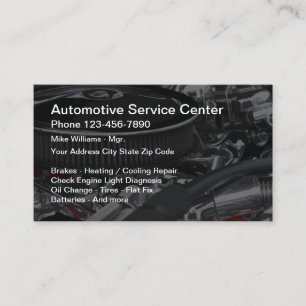 Automotive Service Centre Business Card