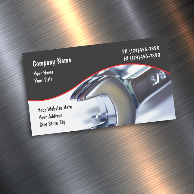 Automotive Service Design Magnetic Business Card (Creator Uploaded)