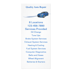 Automotive Service Rack Card