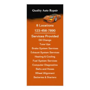 Automotive Service Rack Card