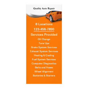 Automotive Service Rack Card
