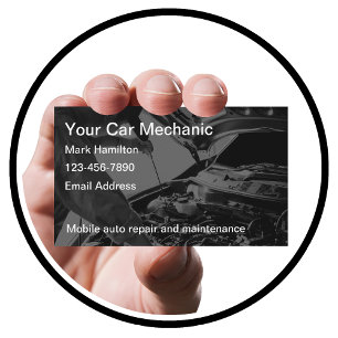 Automotive Services Car Mechanic Business Card