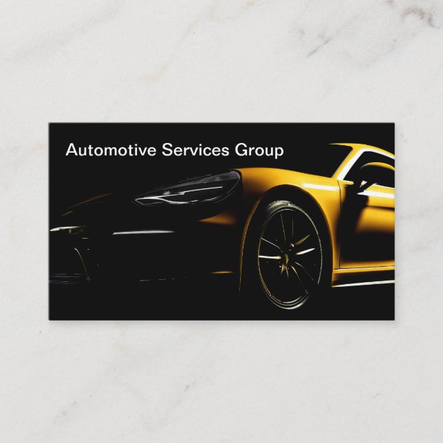 Automotive Services Cool Business Cards (Front)