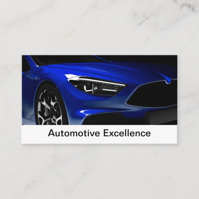 Automotive Services Modern Two Side Business Card (Front)