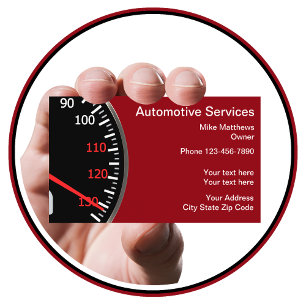 Automotive Style Speedometer Theme Business Card