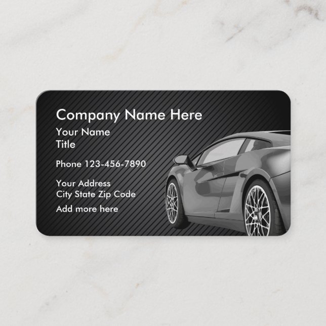 Automotive Theme Design Business Card (Front)