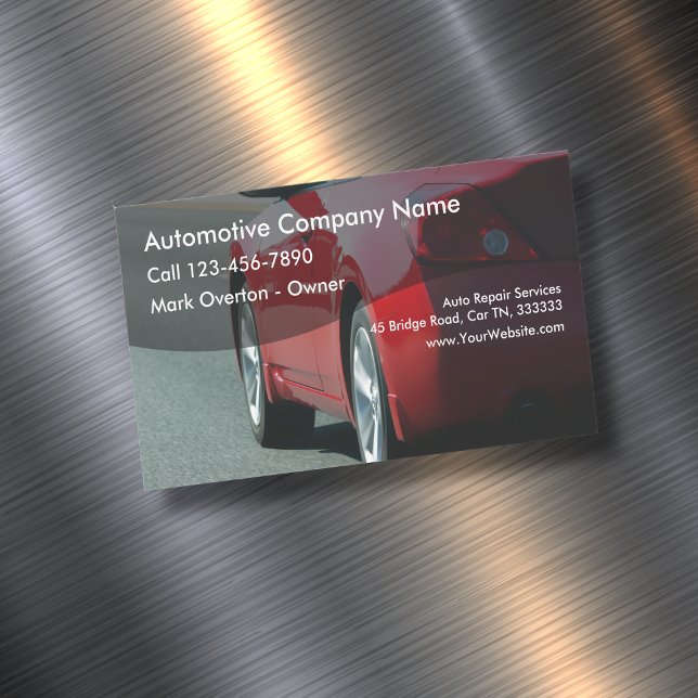 Automotive Theme Magnetic Business Card (Creator Uploaded)