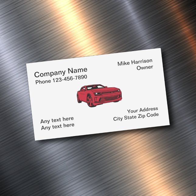 Automotive Theme Simple design Magnetic Business Card (Creator Uploaded)
