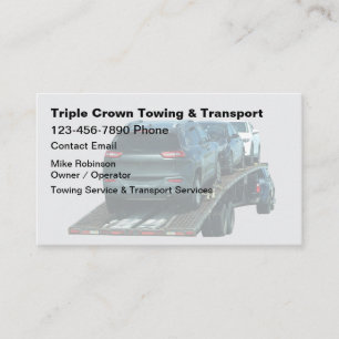 Automotive Towing And Transport Business Cards