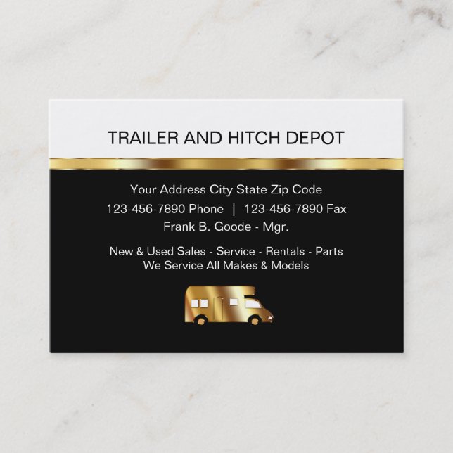 Automotive Trailers Business Cards (Front)