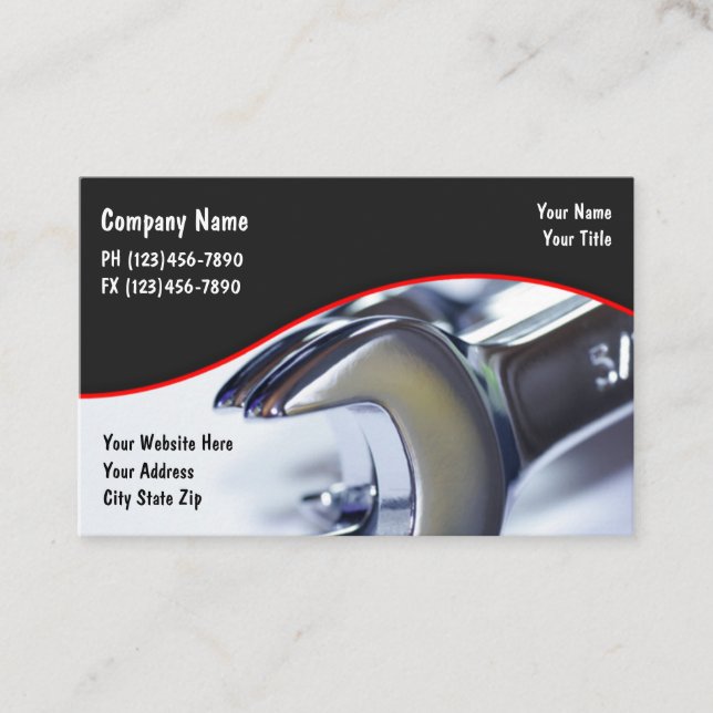 Automotive Unique Business Card Design (Front)