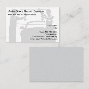 Automotive Window Glass Repair Business Cards
