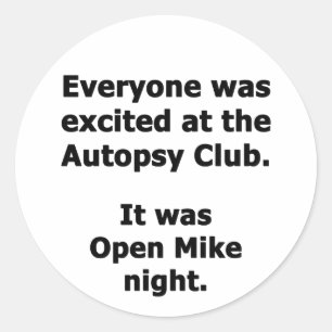 Autopsy Club Classic Round Sticker