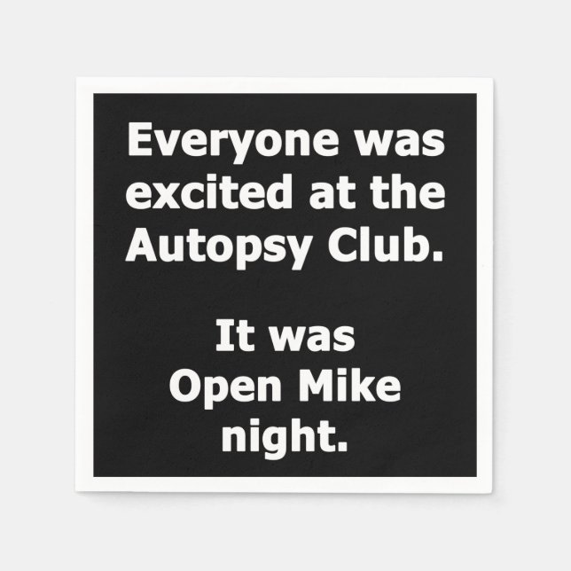 Autopsy Club Napkin (Front)