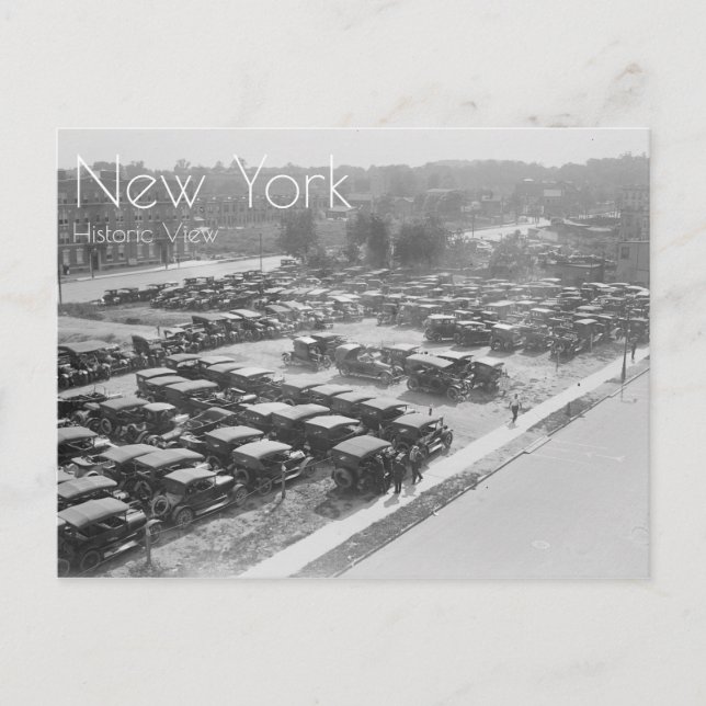 Autos Parked At Ebbets Field Postcard (Front)