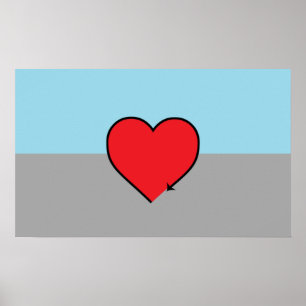 Autosexual Pride Flag and Symbol Poster