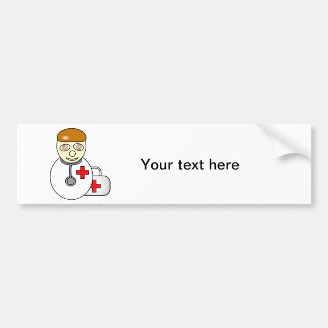 Autosticker - personalizable doctor bumper sticker (Front)