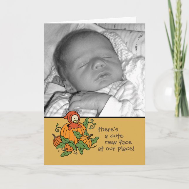 Autum Baby Birth Announcement (Boy or Girl) (Front)