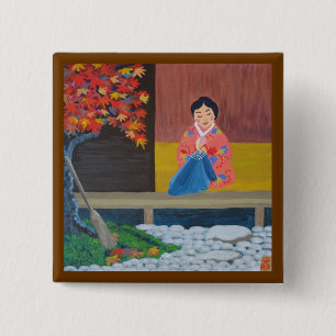 Autumn 15 Cm Square Badge